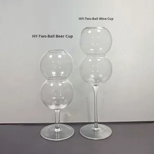 Flûte <span class=keywords><strong>en</strong></span> <span class=keywords><strong>verre</strong></span> à bulles <span class=keywords><strong>en</strong></span> forme de <span class=keywords><strong>gourde</strong></span> de style coré<span class=keywords><strong>en</strong></span> pour boissons à base de jus et fêtes de mariage avec personnalisation du logo - Product Image 2