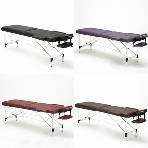 <span class=keywords><strong>Table</strong></span> de massage pliable en cuir synthétique portable avec un design moderne pour les soins de salon, de spa et de beauté dans le salon - Product Image 4
