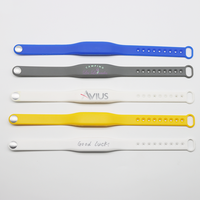Bracelet en silicone NFC 13,56 MHz 1K personnalisable, étanche, réglable, pour paiement sans contact RFID et contrôle d'accès