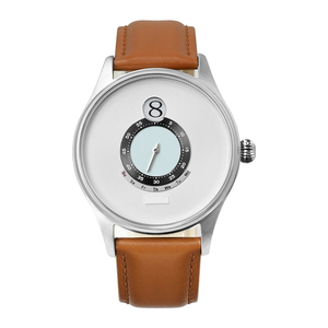 OEM Minimal Dial One Watch Hand Men Quartz Timepiece Premium Leather Band Day <b>Calendar</b> Dual Display For Business Daily Wear - Product Image 1
