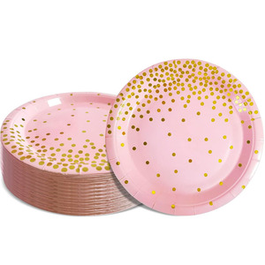 Platos <span class=keywords><strong>de</strong></span> Papel Desechables a Precio <span class=keywords><strong>de</strong></span> Fábrica, 7/8/9/10 Pulgadas, Elegantes Platos Redondos <span class=keywords><strong>de</strong></span> Calidad Alimentaria para Fiestas <span class=keywords><strong>de</strong></span> Cumpleaños y Bodas - Product Image 3