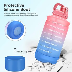 64 0z bottiglia d'<span class=keywords><strong>acqua</strong></span> motivazionale con indicatore del tempo con stivale in silicone protettivo in paglia grande serbatoio dell'<span class=keywords><strong>acqua</strong></span> giornaliero - Product Image 5