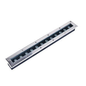 Projecteur <span class=keywords><strong>LED</strong></span> d'<span class=keywords><strong>extérieur</strong></span> étanche en acier inoxydable pour parc et cour, bande lumineuse rectangulaire encastrée au sol - Product Image 1