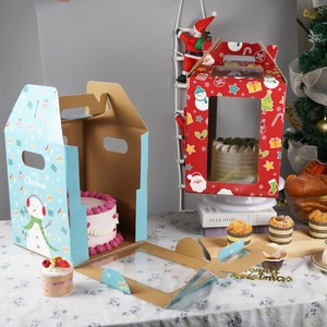 Sunshine Wholesale White Tall Cake Box Pastry Box Food Grade <b>Large</b> Cake <b>Safe</b> Transport Box with Handle Disposable for Wedding - Product Image 5