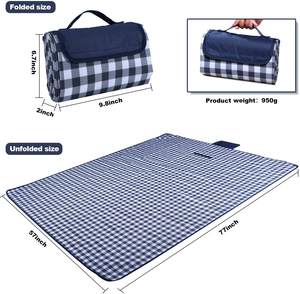Manta de Picnic, Tapete de Camping, Manta de Picnic para Exteriores con Asa, Impermeable, Resistente a la Arena, Manta de Playa Plegable, Manta de Viaje - Product Image 5