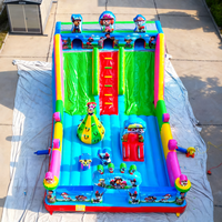 Château gonflable écologique à usage domestique, prix d'usine, avec double toboggan, capacité de 500 kg, pour aire de jeux de jardin