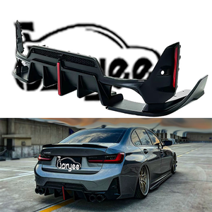 Protector de Parachoques Trasero Negro Brillante, Difusor de Parachoques Trasero para <span class=keywords><strong>BMW</strong></span> G20 LCI G28 2020- 330i <span class=keywords><strong>M340i</strong></span>, Accesorios para Automóviles - Product Image 1