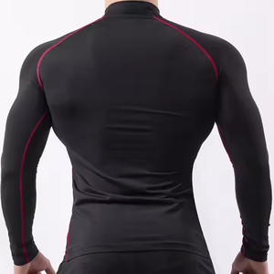 Vente en gros de vêtements de sport décontractés d'hiver pour hommes, personnalisés, respirants, 100% ajustés, à manches longues, pour activités sportives en extérieur, vente directe usine - Product Image 3