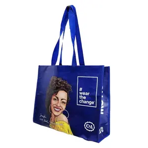 Rpet Stitch sacolas de compras não tecidas para transporte de compras recicladas