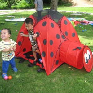 Tente de jeu pliable <span class=keywords><strong>pour</strong></span> enfants en forme de coccinelle avec tunnel en <span class=keywords><strong>filet</strong></span> - Product Image 2