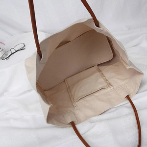Bolso de Mano Casual de Lona para Mujer, Bolso de Hombro de Gran Capacidad, Bolso de Compras - Product Image 5