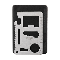 Couteau multifonction en acier inoxydable Survival 11, léger, durable, carte de sauvetage pour le camping, outil créatif pour l'extérieur