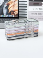 Coque de luxe antichoc pour iPhone 18 Pro Max 17 avec anneau magnétique transparent et support métallique intégré – Étui de téléphone premium