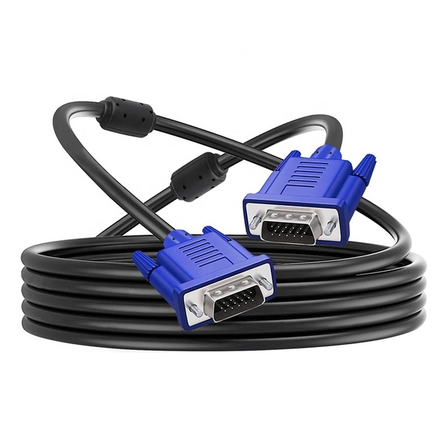 TV Computer Monitor 1080P VGA Cable with Filter Video Coaxial Cables 15Pin 15 Pin Male to Male Copper Core VGA to VGA Cable