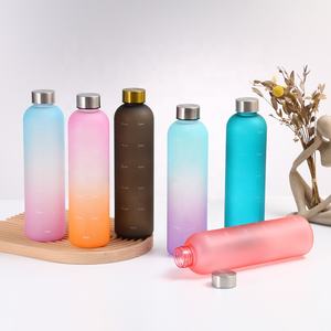 <span class=keywords><strong>BAP</strong></span> FREE 32oz 1000ml Recharge réutilisable Logo personnalisé Tritan Bouteille d'eau en plastique givré Sport Gym avec <span class=keywords><strong>Time</strong></span> Maker motivationnel - Product Image 4