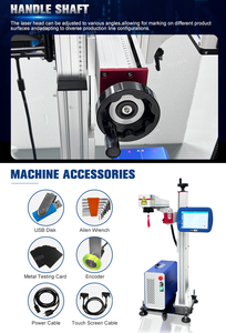 Machine de marquage laser à fibre optique en ligne haute vitesse 30W 60W pour codes-barres/dates sur bouteilles en plastique, tuyaux et câbles - Product Image 4
