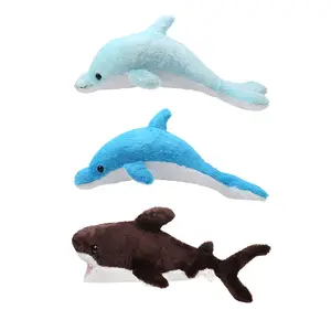 ที่กำหนดเองสัตว์ทะเลDolphin Sharkของเล่นขายส่งราคาถูกOcean Plushของเล่น