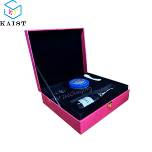 Boîte cadeau personnalisable pour champagne au caviar rouge |   Boîte de présentation haut de gamme pour la Saint-Valentin avec impression de logo, boîte avec espace pour un pack de glace - Product Image 3