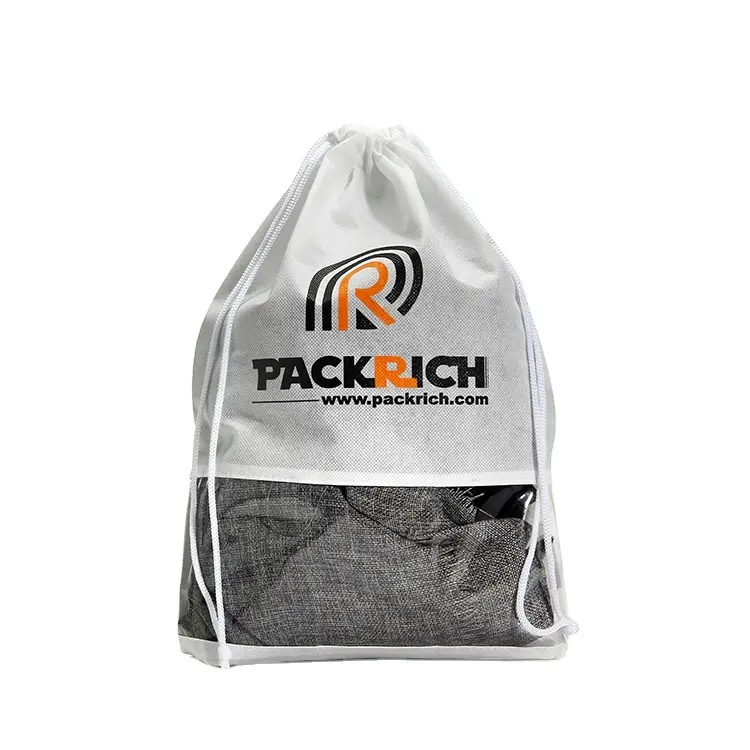 custom pp non woven gym sport backpack drawstring ecofriendly draw string bag with logo