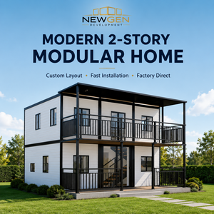 บ้านสำเร็จรูป NewGen Tiny Homes สไตล์วิลล่ายุโรป 2 ชั้น แบบโมดูลาร์ ผนังแซนด์วิช โรงงานผลิตโดยตรง ออกแบบได้ตามต้องการ ติดตั้งรวดเร็ว - Product Image 1