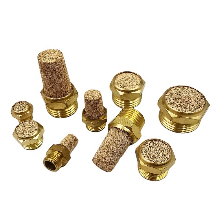 Спеченный медный глушитель латунный Воздушный Пневматический Глушитель пористый фильтр шума
