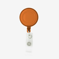 Porte-badge rétractable rond avec cordon extensible, enrouleur de carte d'identité de sécurité pour le travail de bureau, les salons professionnels, les cadeaux promotionnels, logo personnalisé