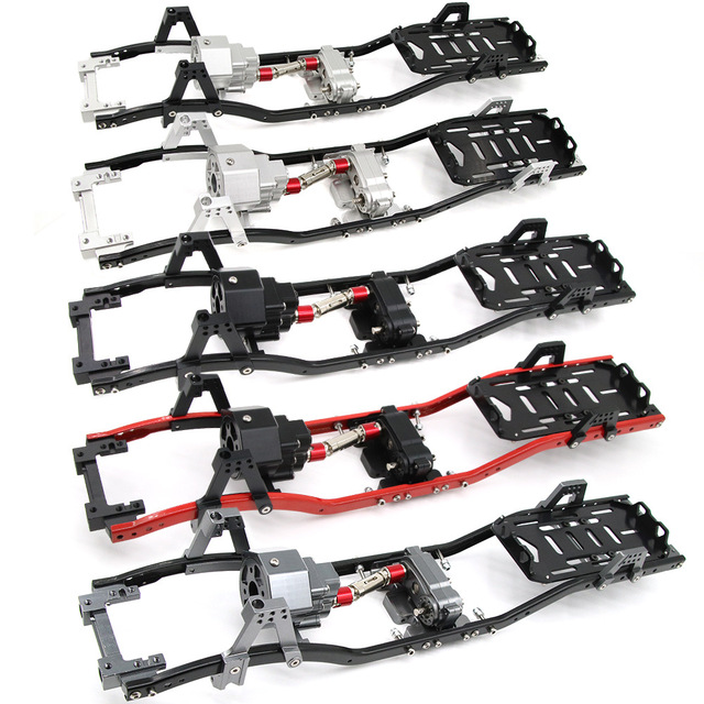 313mm Rock Crawler Car Metal Frame Modification Upgrade Front Gearbox CNC Chassis SCX10 RC Off-Road Model Kit Accessories