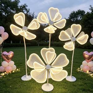 LED Peony <b>Flower</b> Floor Lamp Wedding Aisle Road Lead <b>Light</b> 4pcs Set for Event Party Decor - Product Image 6