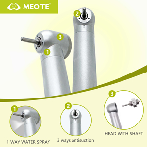 Meite Medische Tandheelkundige Luchtturbine <span class=keywords><strong>3</strong></span> Weg Antizuiging Hoge Snelheid Tandheelkundig Handstuk - Product Image 6