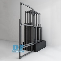 TI002 présentoir de pierre de carrelage personnalisable pour magasin, présentoir de pierre de traction horizontale, présentoir de carrelage coulissant