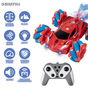 Coches de acrobacias <span class=keywords><strong>RC</strong></span> de lujo con luces, baratos al por mayor, juguetes de control remoto con función de pulverización de niebla para niños - Product Image 4