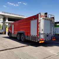 Camion-citerne diesel de lutte contre l'incendie avec réservoir d'eau de 7001-10000L, système de mousse, pompe à incendie haute pression, canon à eau d'urgence