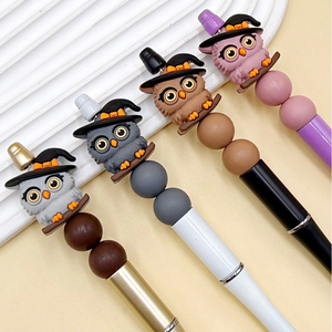 Nouvel Arrivage Perles en Silicone 3D à Motifs Animaux de Dessin Animé pour la Création de Stylos Perlés DIY, Breloques Figurines Styles Mixtes <span class=keywords><strong>Renard</strong></span> Cerf Chat - Product Image 1
