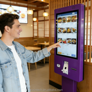 ตู้คีออสก์บริการตนเอง WUXIN รองรับการใช้งานร่วมกันได้ ขนาด 15.6 21.5 23.8 27 32 นิ้ว เครื่องเช็คอิน<span class=keywords><strong>เช็ค</strong></span>เอาท์ หน้าจอสัมผัส เครื่องสั่งซื้อและชำระ<span class=keywords><strong>เงิน</strong></span>ด้วยตนเอง - Product Image 3