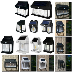 户外太阳能发光二极管壁灯防水运动传感器夜间人体感应三模钨花园庭院围栏 - Product Image 2