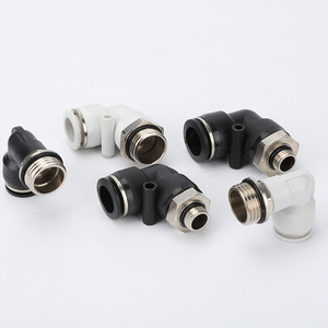 Acoplamiento Rápido de Latón con Rosca en Ángulo Recto Serie PL 4/6/8/10-M5/01/02, Acoplamiento Rápido para Manguera Neumática, Nuevo para Trabajos con Aire - Product Image 4