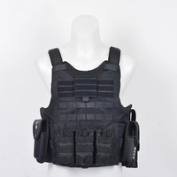 Gilet tactique camouflage sur mesure à dégagement rapide, porte-plaques rigide imperméable avec empiècements en maille pour l'entraînement sur le terrain