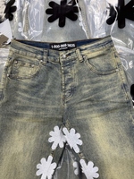Wholesale Heavyweight Embroidery Lost Denim Pants Designer Acid Washed Flares Streetwear LOSTSHDWS Jeans For Men