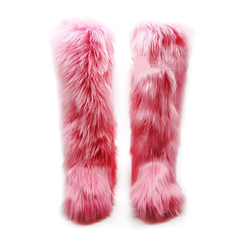 Klasik kış kadın kar botları uzun uzun çizme bayan ayakkabıları ucuz fiyat diz yüksek kar kürklü faux kürk