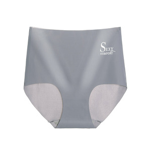 Mutandine senza cuciture a vita alta No Show intimo invisibile donna mutandine con taglio Laser a vita alta in seta di ghiaccio - Product Image 4