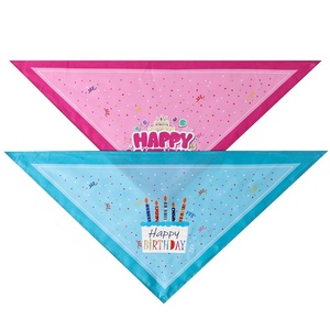 Batı köpek için sevimli prenses şapka seti mutlu doğum günü Bandana kek baskı ve katı tasarım parlayan yüzey ile her mevsim için - Product Image 4