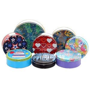 Boîtes à noix imprimées personnalisées Conteneur en métal pour biscuits et biscuits Boîtes à confiserie rondes pour stockage en gros - Product Image 6