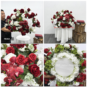 Venta de Fábrica: Centros de Mesa con Bolas de Flores Rojas de Seda para Bodas, Decoración con Bola de Flores <span class=keywords><strong>Angela</strong></span> - Product Image 3