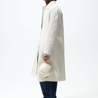 Nouveau Trench-Coat décontracté pour hommes, manches longues, quatre poches, fermeture à boutons, coupe Slim, col