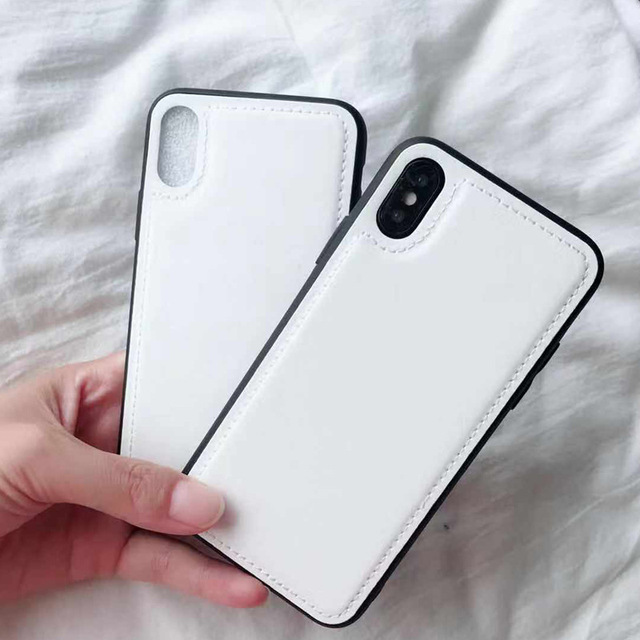 Custom Blank Mobile Phone Case Hot Stamping White PU Leather Shockproof Waterproof Anti-Drop Protective Case Wallet Function