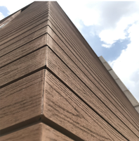 Nouveau revêtement mural extérieur Panneaux et panneaux muraux Revêtement décoratif Panneau de façade en bois composite en plastique grain 3d Wpc pour l'extérieur