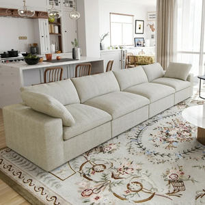 Canapé de salon haut de gamme conçu pour une assise confortable, ambiance cosy, coussins durables et parfait pour la détente familiale au quotidien - Product Image 5