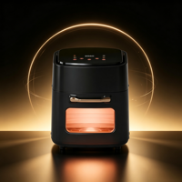 Freidora de Aire Digital OEM de 15L y 1400W con Panel de Control Superior, Ventana Visible Iluminada, para Freír, Hornear y Cocinar al Vapor