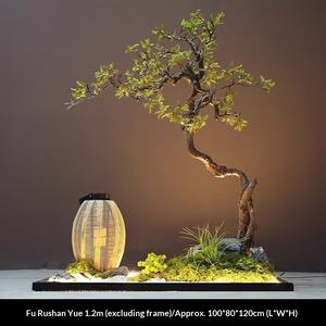 Árbol Artificial Decorativo para Interiores, Simulación <span class=keywords><strong>de</strong></span> Pino Chino <span class=keywords><strong>de</strong></span> Bienvenida, Paisajismo para Escaleras, Decoración <span class=keywords><strong>de</strong></span> Esquina Inferior, Entrada - Product Image 6