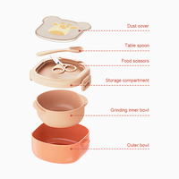 Nouveau modèle Bol à succion pour bébé Bol en silicone Ensemble d'alimentation Plaque d'entraînement pour l'alimentation des enfants Plaque à succion pour bébé